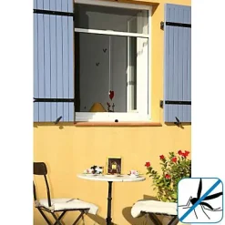 KOCOON Moustiquaire de fenêtre enroulable en alu blanc 100 x h.170 cm