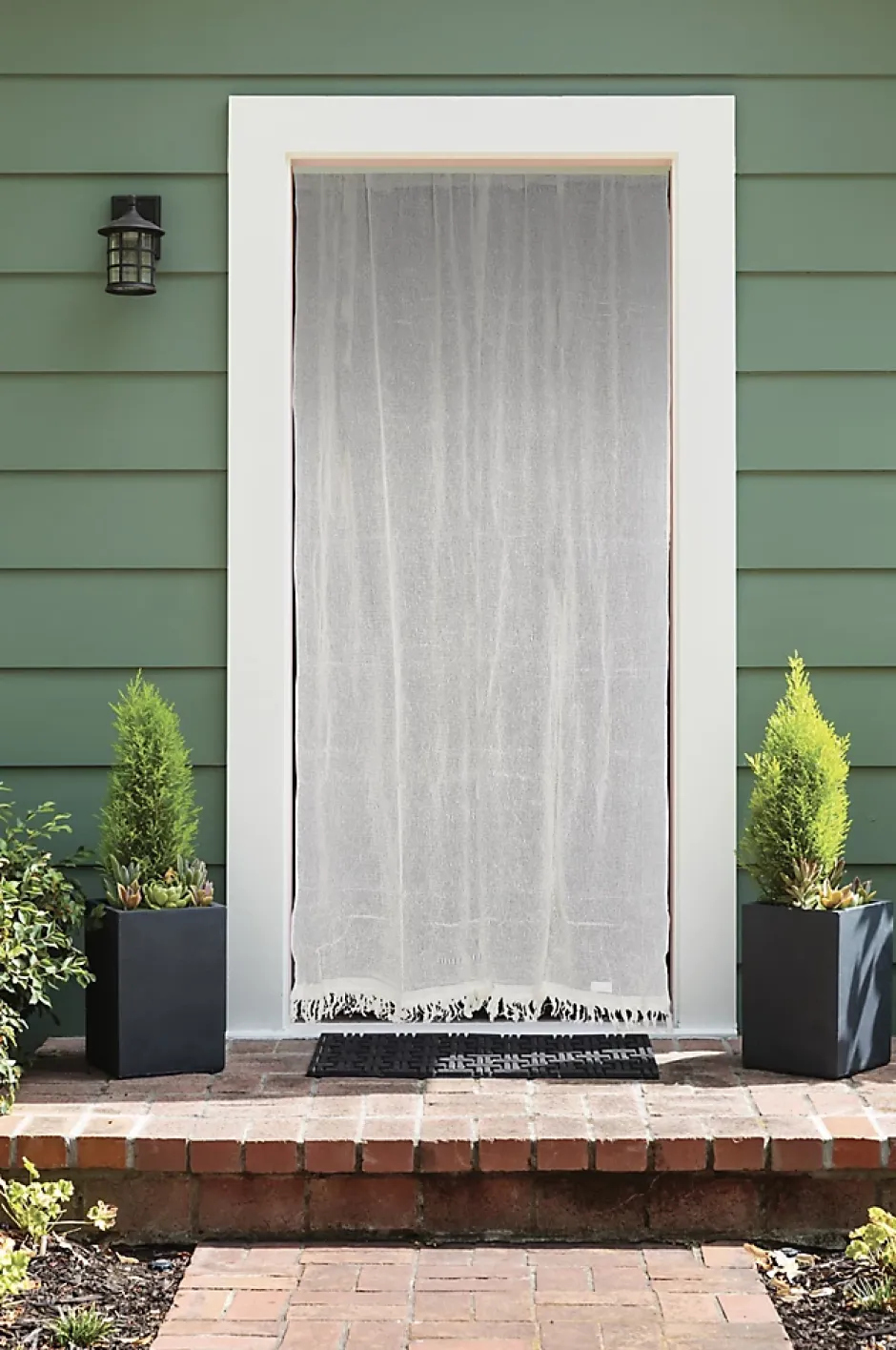 Morel Moustiquaire de porte en coton écru 140 x 225 cm