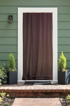 Moustiquaire de porte en coton camel 140 x 225 cm- Clearance