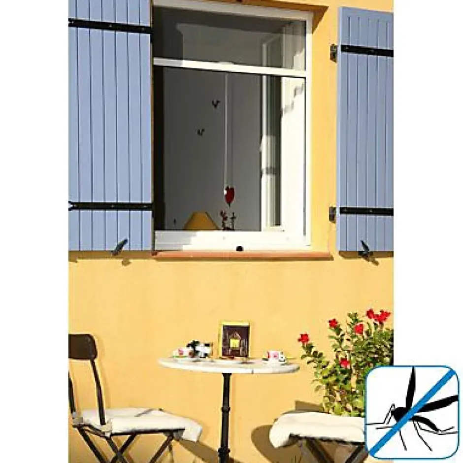 KOCOON Moustiquaire de porte enroulable en alu blanc 140 x h.230 cm