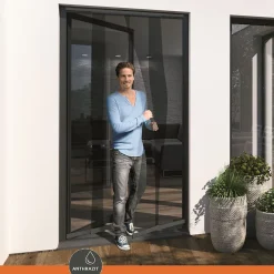 Moustiquaire de porte télescopique 120 x 250 cm-Windhager Online