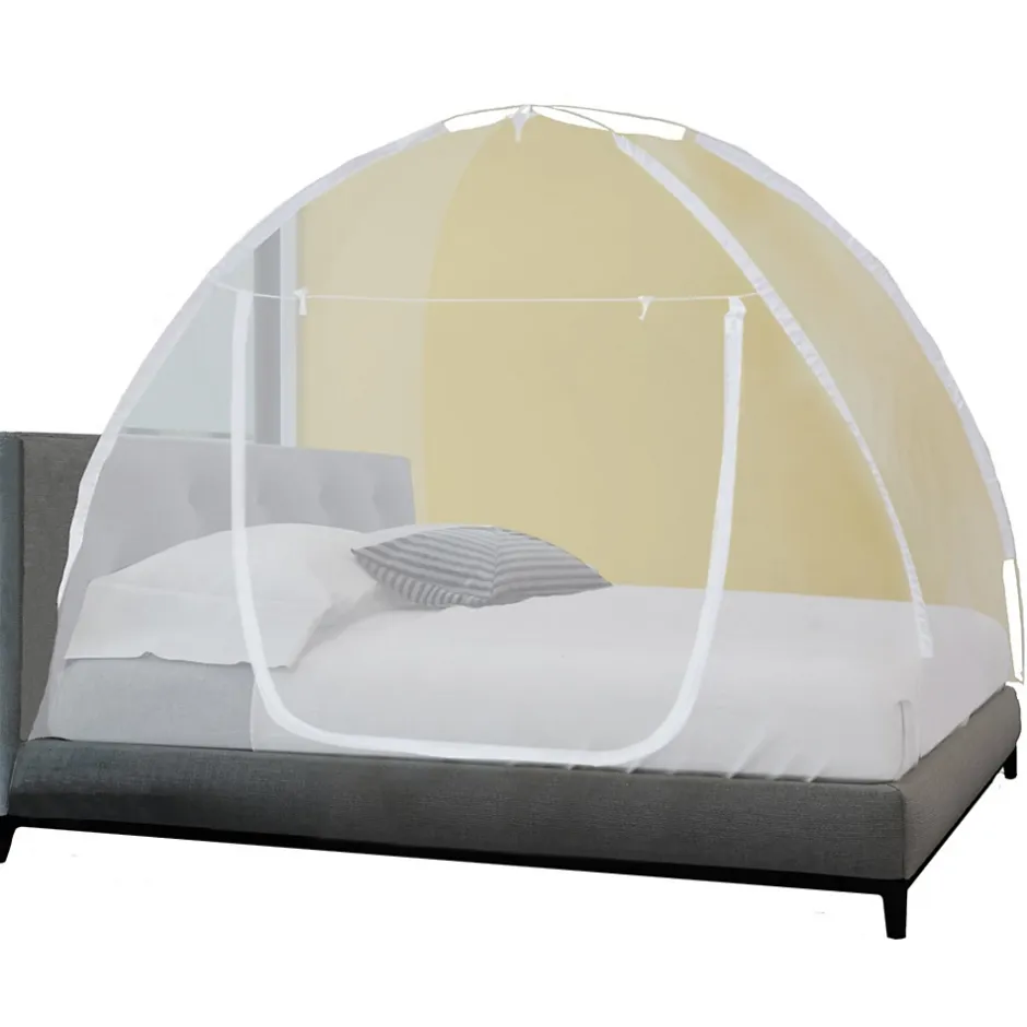 IDMarket Moustiquaire dôme pop-up grandes dimensions 195x180 cm mobile pour lit