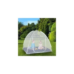 IDMarket Moustiquaire dôme pop-up grandes dimensions 195x180 cm mobile pour lit