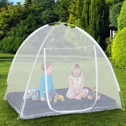 Moustiquaire dôme pop-up 195x150 cm mobile pour lit-IDMarket Best