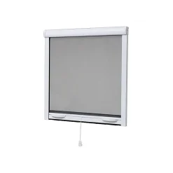 MOUSTIQUAIRE EN ALU ENROULABLE H.145 X L.130 cm POUR FENETRE, coloris BLANC-Volet-Moustiquaire Hot