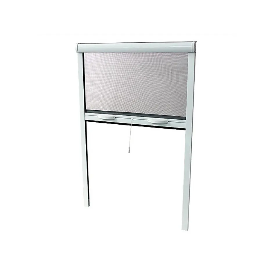 Volet-Moustiquaire MOUSTIQUAIRE ENROULABLE EN ALU H.145 X L.100 CM POUR FENETRE - TOP PRIX - poignées Design