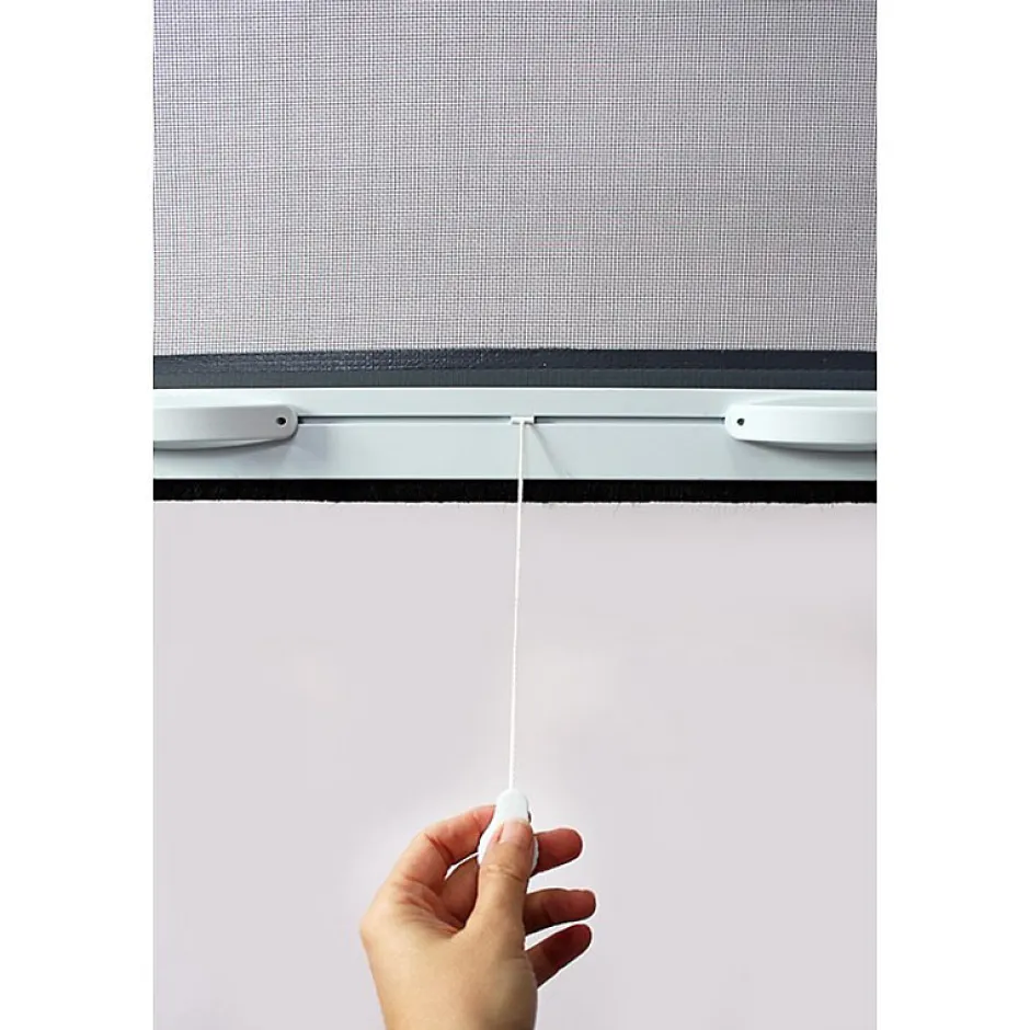 Moustiquaire enroulable pour fenêtre ALU H.170 x L.160 cm, coloris Blanc-Volet-Moustiquaire
