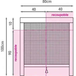 Moustikit Moustiquaire enroulable verticale ALU gris - Confort