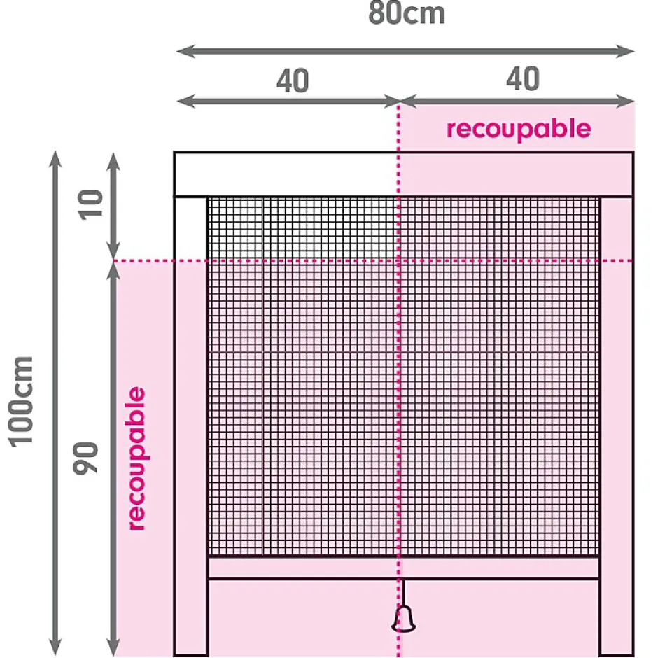 Moustikit Moustiquaire enroulable verticale ALU gris - Confort
