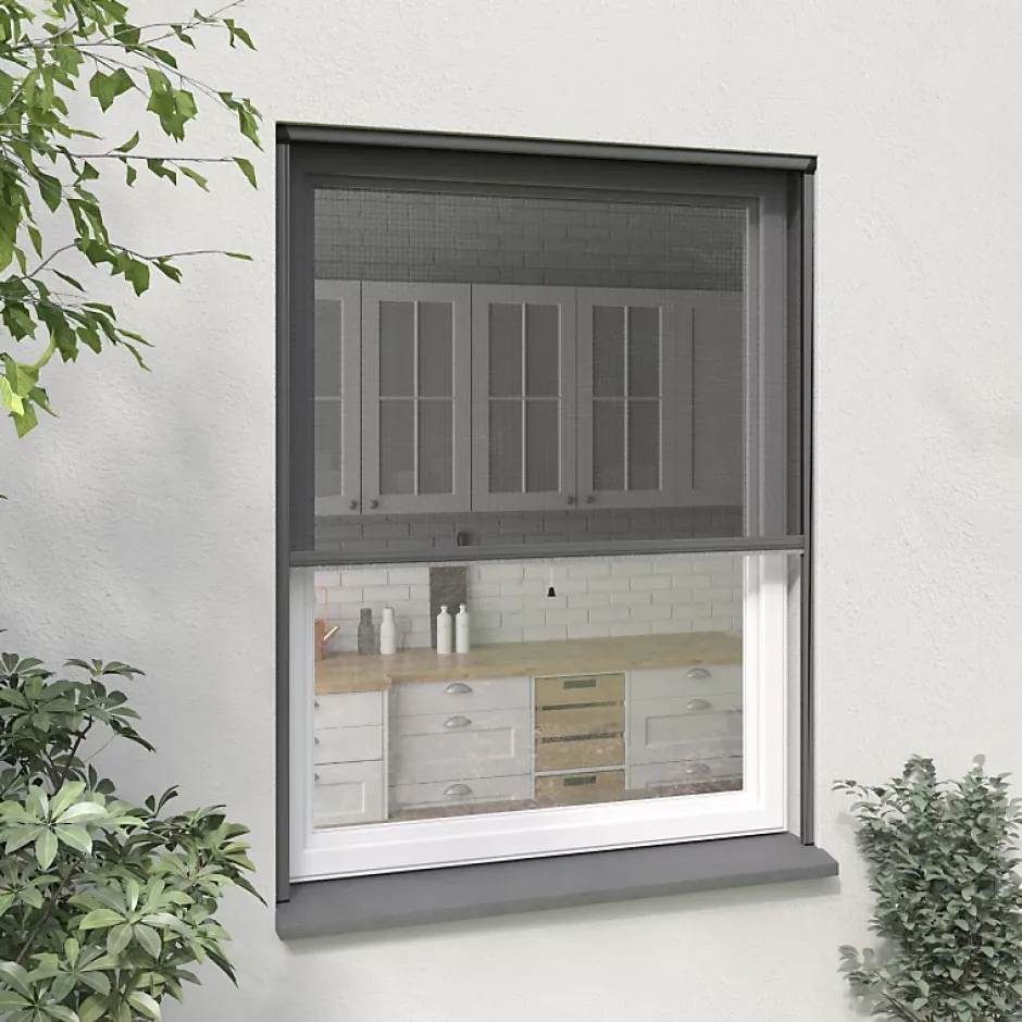 Moustiquaire enroulable verticale ALU gris - Confort-Moustikit Best