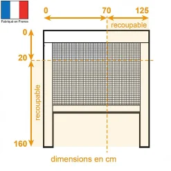 Moustiquaire enroulable verticale fenêtre en alu marron - Confort-Moustikit New