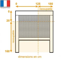 Moustiquaire enroulable verticale fenêtre en alu marron - Confort-Moustikit