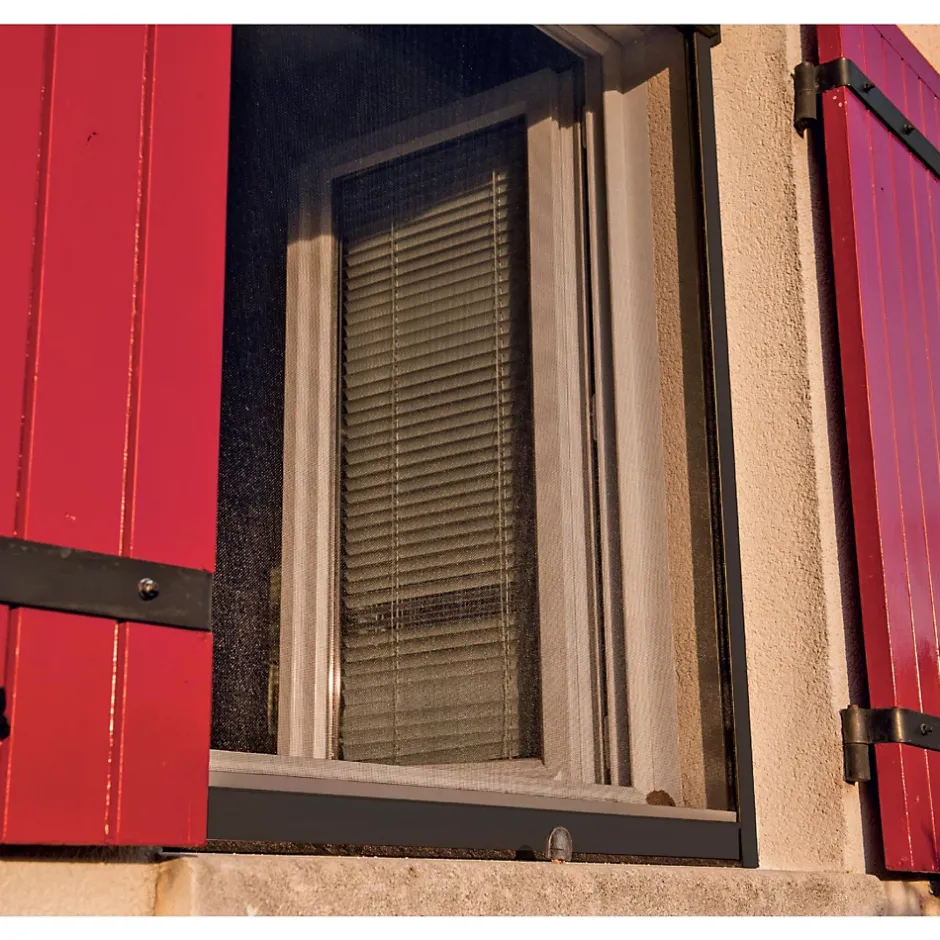 Werka Pro Moustiquaire enrouleur de fenêtre aluminium gris anthracite