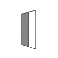 Volet-Moustiquaire Moustiquaire plissée pour porte et porte-fenêtre H230 cm x L140 cm coloris gris