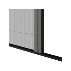 Volet-Moustiquaire Moustiquaire plissée pour porte et porte-fenêtre H230 cm x L140 cm coloris gris