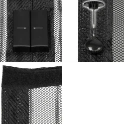 Moustiquaire porte 100x210cm noir montage adhésif sans perçage ni vissage anti insectes-ECD Germany