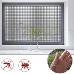 Moustiquaire Pour fenêtre et porte Ultra résistant Noir Largeur 1,0 m Longueur 15 mètres --Floordirekt Outlet