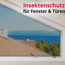 Moustiquaire Pour fenêtre et porte Ultra résistant Noir Largeur 0,8 m Longueur 15 mètres --Floordirekt Discount