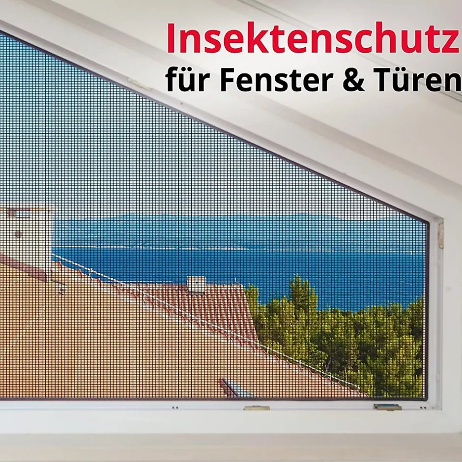 Floordirekt Moustiquaire Pour fenêtre et porte Ultra résistant Noir Largeur 1,5 m Longueur 15 mètres -