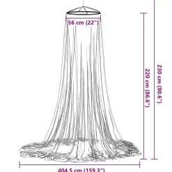 Vidaxl Moustiquaire pour lit 220 maille blanc 56x56x220 cm