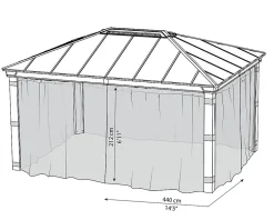 Moustiquaire pour tonnelle Dallas 4900-Palram - Canopia Online