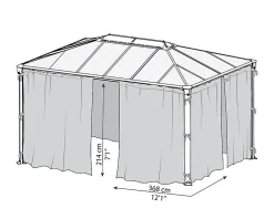Moustiquaire pour tonnelle Palermo, Milano et Martinique-Palram - Canopia Clearance