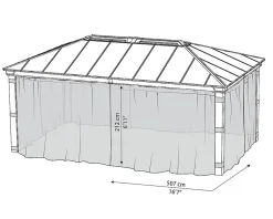 Moustiquaire pour tonnelle Dallas 6100-Palram - Canopia Hot