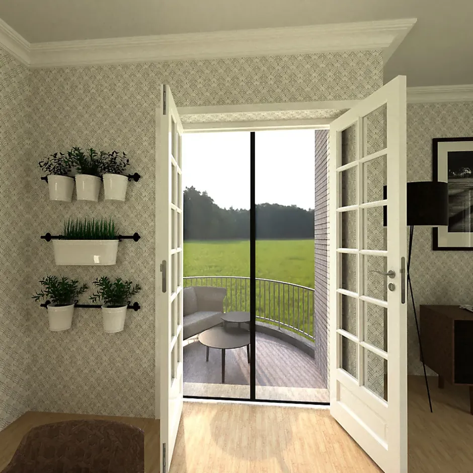 Moustiquaire rideau aimanté noir 120 x 220 cm-KOCOON Hot