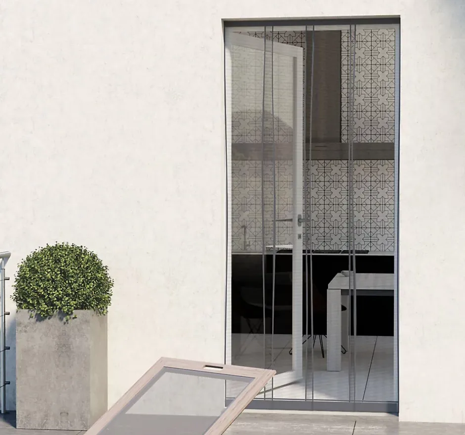 Avosdim Moustiquaire rideau de porte - L130 x H230cm - Noir