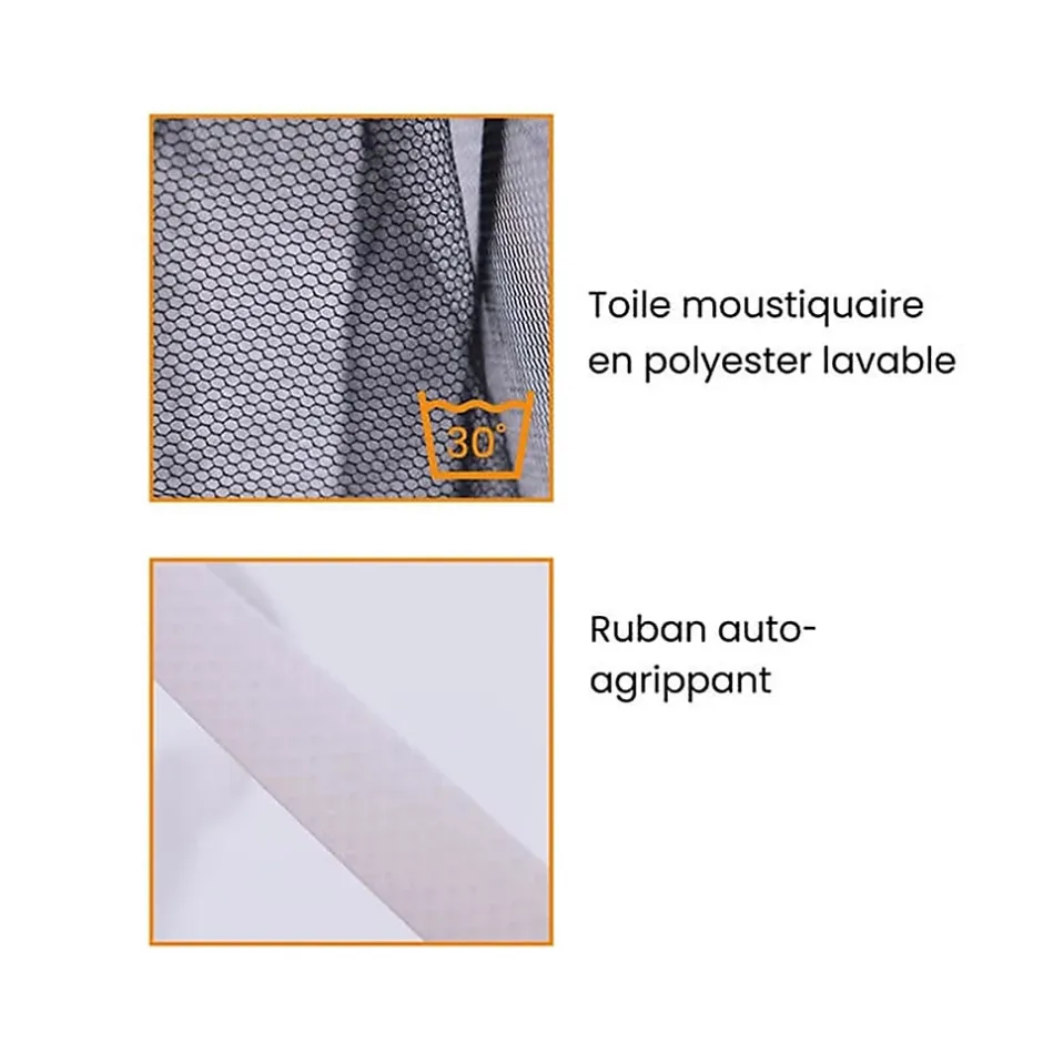 Moustiquaire, Sans Perçage, pour Fenêtre, 100 x 100 cm, Auto-Agrippante, Gris anthracite-Easy Life Discount