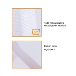Easy Life Moustiquaire, Sans Perçage, pour Fenêtre, 100 x 100 cm, Auto-Agrippante, Blanche