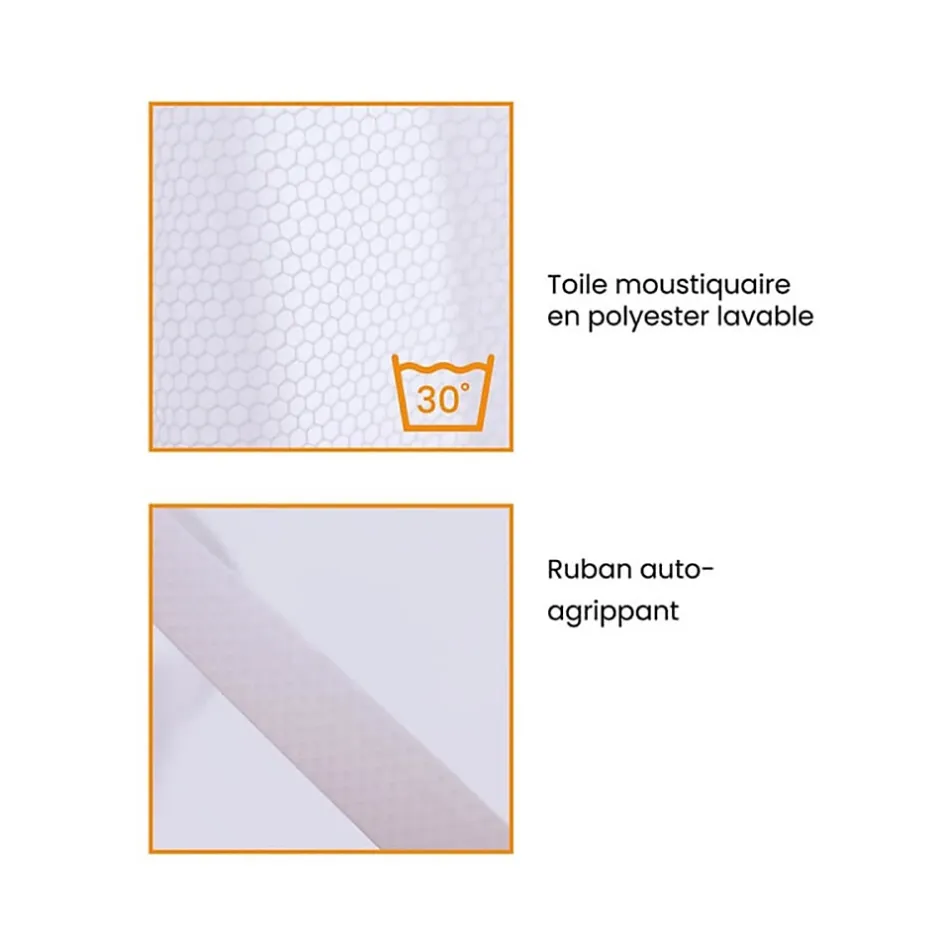 Easy Life Moustiquaire, Sans Perçage, pour Fenêtre, 100 x 100 cm, Auto-Agrippante, Blanche
