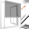 Tectake Moustiquaire store pour fenêtre en Aluminium Découpe individuelle