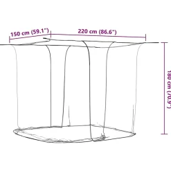 Moustiquaire suspendue 156 maille blanc 220x150x180 cm-Vidaxl Sale