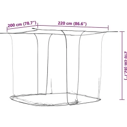 Moustiquaire suspendue 156 maille blanc 220x200x210 cm-Vidaxl Best