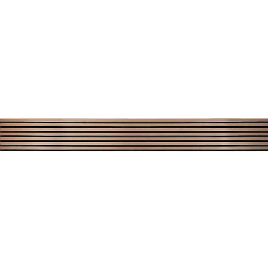 Mur TV - Lot de 7 Panneaux tasseaux bois 250 x 30 x 1,9 cm - rose gold/feutrine noir - 5,25m²-Decoon