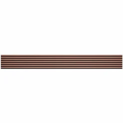Decoon Mur TV - Lot de 7 Panneaux tasseaux bois 250 x 30 x 1,9 cm - terracotta/feutrine noir - 5,25m²