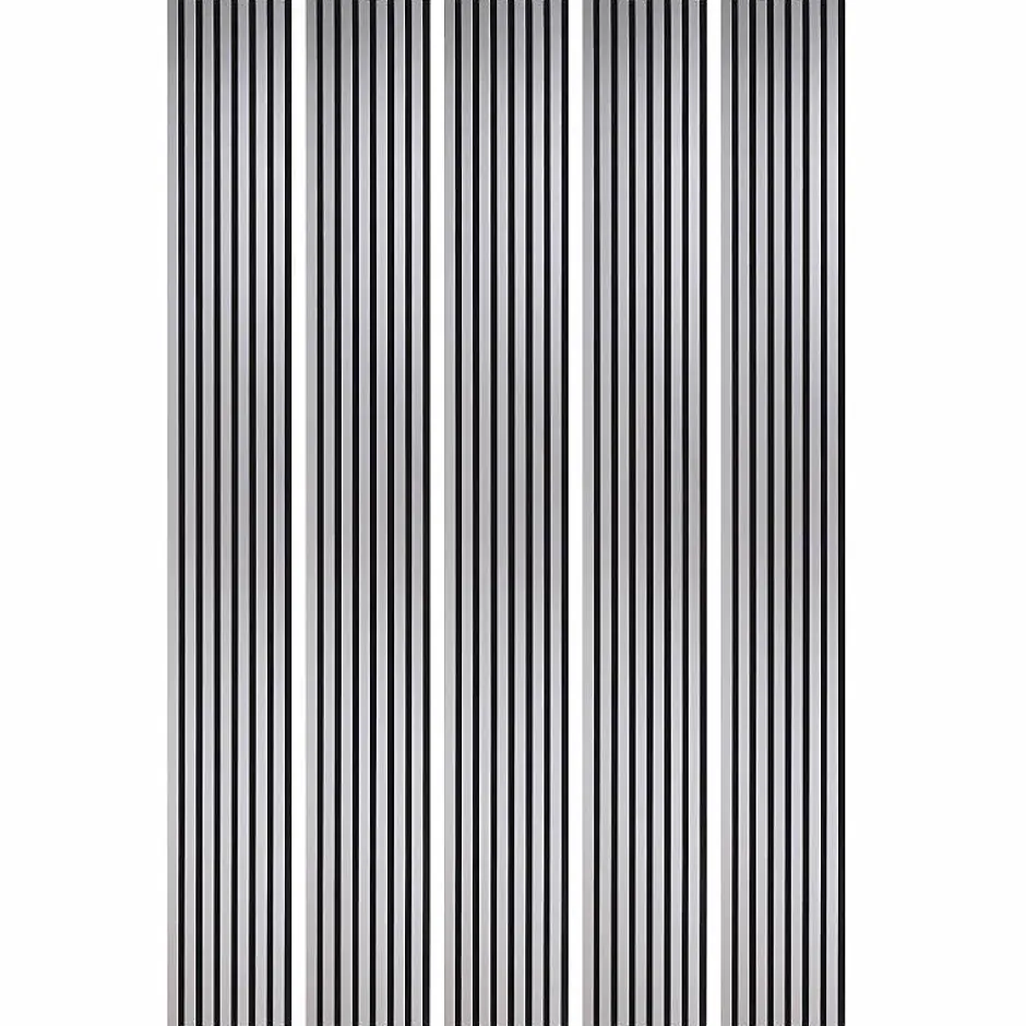 Decoon Mur TV - Lot de 5 Panneaux tasseaux bois 250 x 30 x 1,9 cm - alu/feutrine noir - 3,75m²