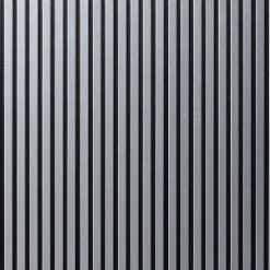 Decoon Mur TV - Lot de 5 Panneaux tasseaux bois 250 x 30 x 1,9 cm - alu/feutrine noir - 3,75m²