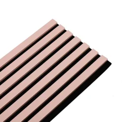 Mur TV - Lot de 5 Panneaux tasseaux bois 250 x 30 x 1,9 cm - rose pastel/feutrine noir - 3,75m²-Decoon Clearance