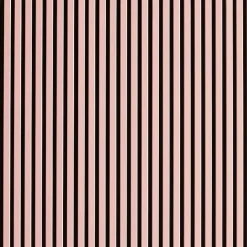 Mur TV - Lot de 5 Panneaux tasseaux bois 250 x 30 x 1,9 cm - rose pastel/feutrine noir - 3,75m²-Decoon Clearance