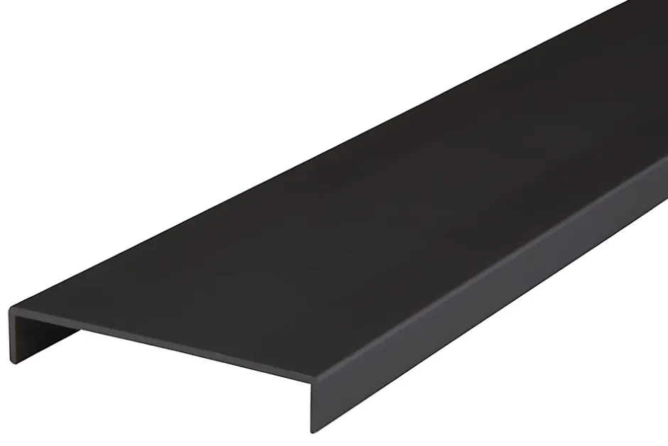 Nordlinger Pro Nez de cloison aluminium noir 10 x 74 mm L.2,6 m