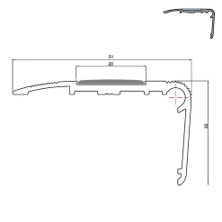 NEZ DE MARCHE AVEC BANDE ANTIDÉRAPANTE PHOSPHORESCENTE 1950mm-Homewell Outlet