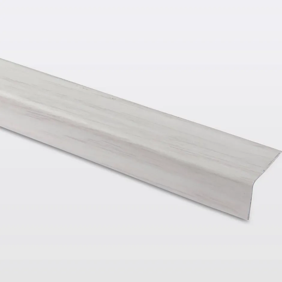 Nez de marche en aluminium décor bois blanc 35 x 25 x 900 mm.-GoodHome Outlet