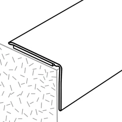 Nez de marche en aluminium décor bois blanc 35 x 25 x 900 mm.-GoodHome Outlet