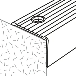 Nez de marche en aluminium décor doré mat 35 x 25 x 900 mm.-GoodHome Outlet