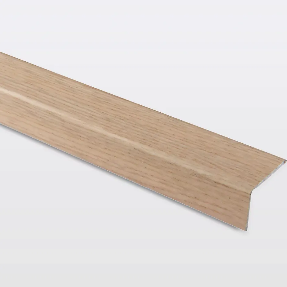 Nez de marche en aluminium décor chêne naturel 35 x 25 x 1800 mm.-GoodHome Discount