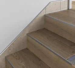 Diall Nez de marche extérieur carré aluminium brut argent lisse 28mmx250cm