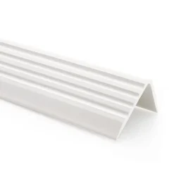 Nez de marche PVC 40x25mm, , profilé d'escalier ND, auto-adhésif, antidérapant, d'escalier-protection, blanc, 1.1m-Quest Clearance