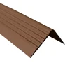 Nez de marche PVC 52x40mm, , profilé d'escalier RGP, antidérapant, d'escalier-protection, marron, 1.5m-Quest Outlet